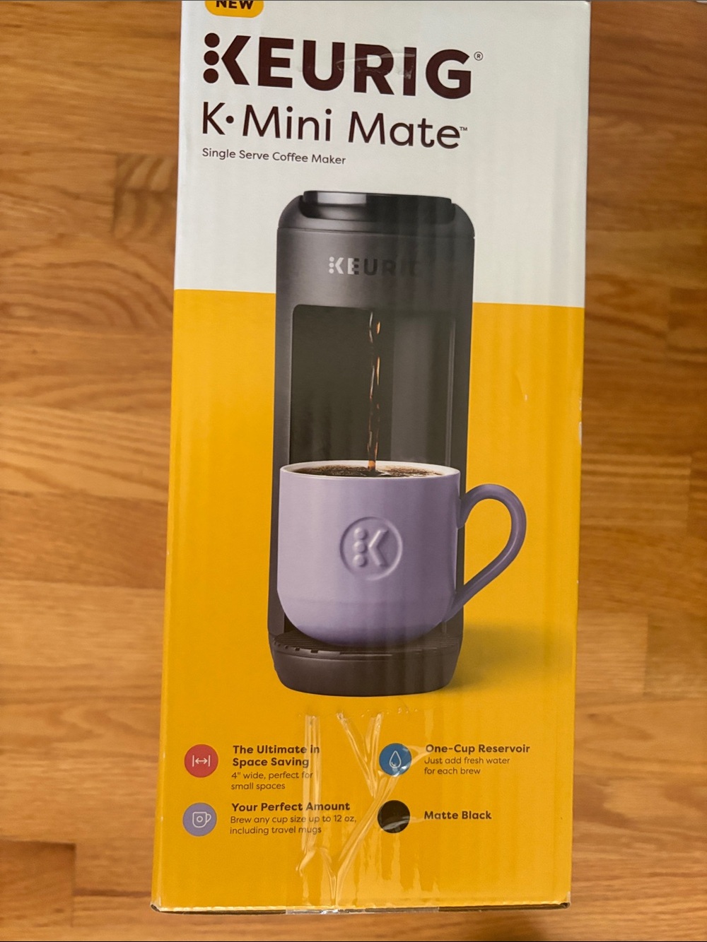Keurig K-Mini Mate Single Serve Coffee Maker - Matte Black with Purple Mug - Picture 7 of 12